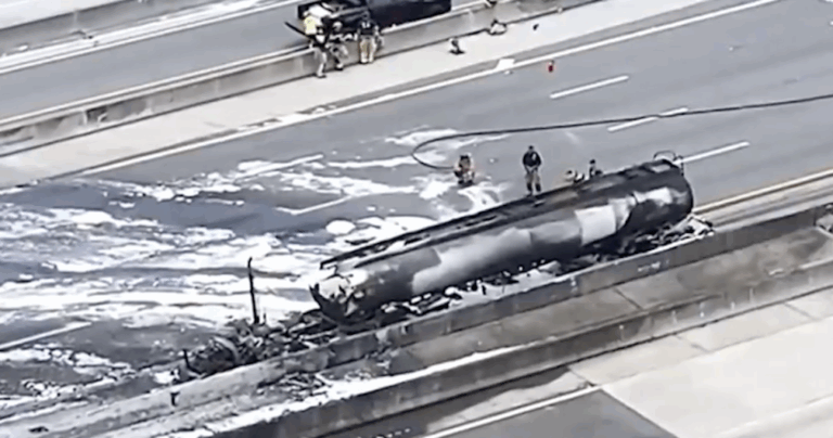 1 injured in bus crash with tanker in Florida